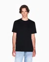 Armani Exchange Mens Regular Fit Mercerised Cotton T-shirt In Black