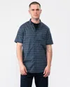 Armani Exchange Mens Short Sleeve Aop Shirt In Blue