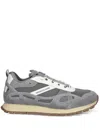 Armani Exchange Mesh Suede Sneakers In Gray