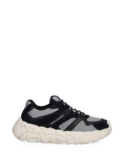 Armani Exchange Mesh-panelled Chunky-sole Sneakers In Multi