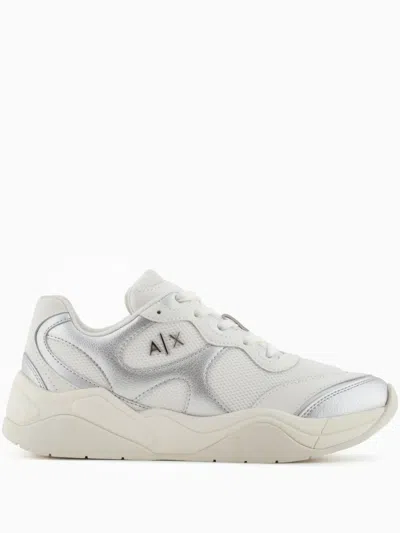 Armani Exchange Metallic-finish Sneakers
