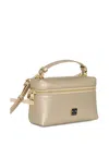 Armani Exchange Metallic Make-up Bag In Yellow