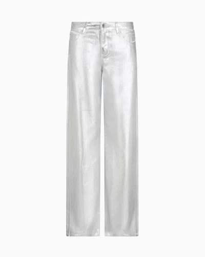 Armani Exchange Relaxed Jeans In Silver