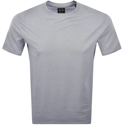 Armani Exchange Micro Logo T Shirt Blue In Gray