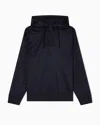 Armani Exchange Micro Texture Hoodie In Black