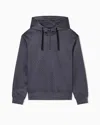 Armani Exchange Micro Texture Hoodie In Blue
