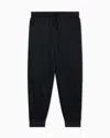 Armani Exchange Micro-textured Jogger Pants In Black