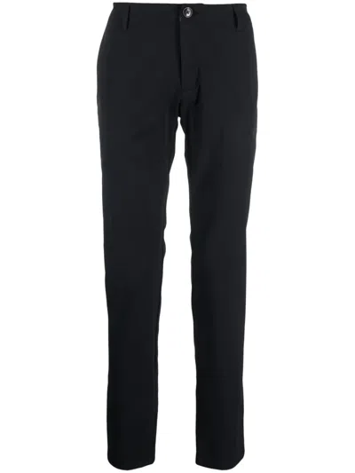 Armani Exchange Mid-rise Tapered-leg Trousers In Blau