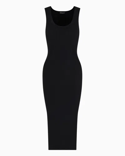 Armani Exchange Midi Dresses In Black