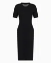 Armani Exchange Midi Dresses In Black