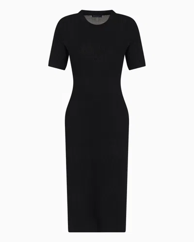 Armani Exchange Midi Dresses In Black