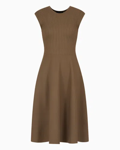 Armani Exchange Midi Dresses In Brown