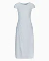Armani Exchange Midi Dresses In Light Blue