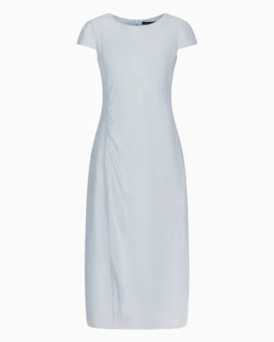 Armani Exchange Midi Dresses In Light Blue