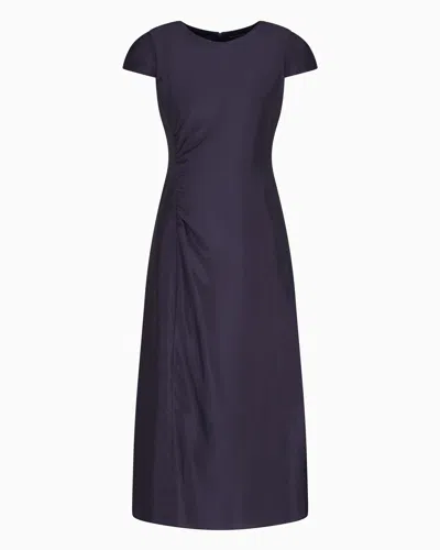 Armani Exchange Midi Dresses In Navy Blue