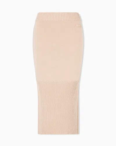 Armani Exchange Midi Skirts In Neutral