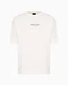 Armani Exchange Milano/new York Short Sleeve Crewneck Sweatshirt In White