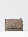 Armani Exchange Logo-plaque Quilted Shoulder Bag In 黄棕色