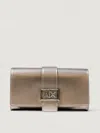 Armani Exchange Jodie Logo-buckle Wallet In Silver