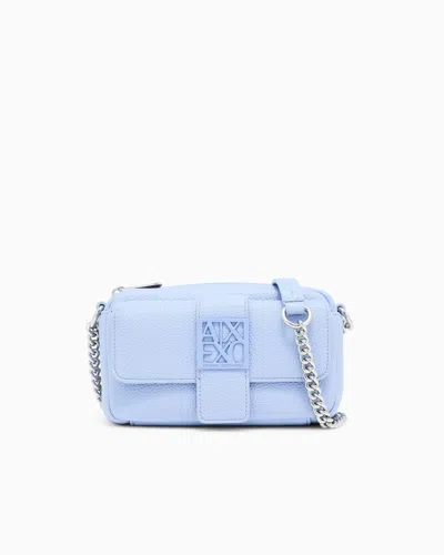Armani Exchange Mini Crossbody In Technical Fabric In Blue
