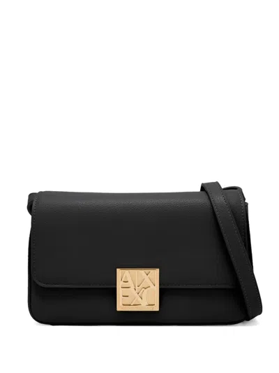 Armani Exchange Mini Logo-plaque Cross Body Bag In Black