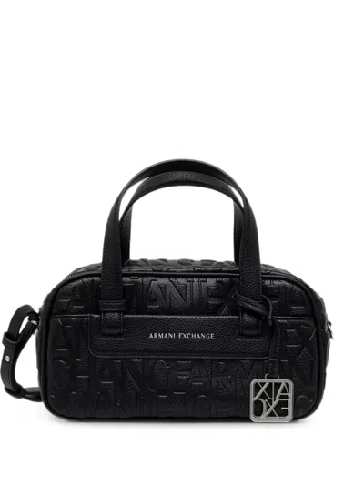 Armani Exchange Mini Logo-embossed Cross Body Bag In Black