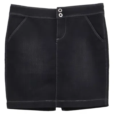 Pre-owned Armani Exchange Mini Skirt In Black Cotton