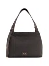 Armani Exchange Mini Structured Shoulder Bag In Brown