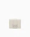 Armani Exchange Mini Wallet In Coated Fabric In White