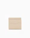 Armani Exchange Mini Wallet With Shaped Stitching In Neutral