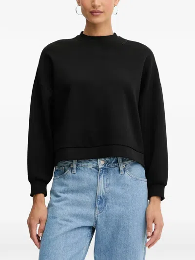 Armani Exchange Mock Neck Sweatshirt In Black