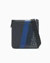 Armani Exchange Monogram And Stripe Flat Shoulder Bag