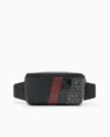 Armani Exchange Monogram And Stripes Bum Bag