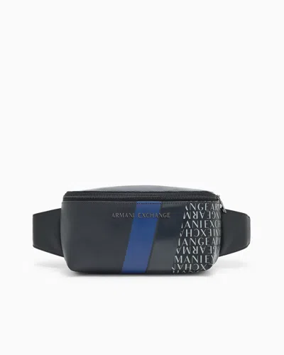 Armani Exchange Monogram And Stripes Bum Bag