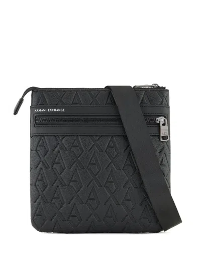 Armani Exchange Monogram-embossed Messenger Bag