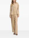 Armani Exchange Monogram-pattern Collared Shirt In Neutral
