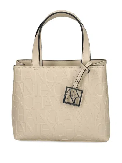 Armani Exchange Monogram-pattern Tote Bag In Neutrals