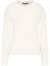 Armani Exchange Asv French Terry Sweatshirt With Embossed Logo In Neutrals