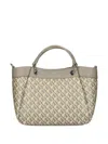Armani Exchange Monogram Tote Bag In Brown