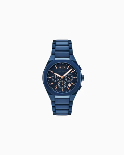 Armani Exchange Montres À Bracelet En Acier In Blue