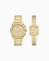 Armani Exchange Montres À Bracelet En Acier In Gold
