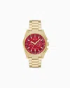Armani Exchange Chronograph Gold-tone Stainless Steel Watch In Multicolore