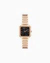 Armani Exchange Three-hand Rose Gold-tone Stainless Steel Watch In Multicolore