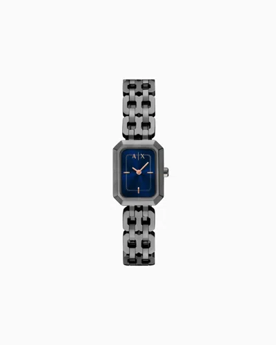 Armani Exchange Two-hand Gunmetal Stainless Steel Watch In Multicolore