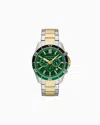 Armani Exchange Chronograph Two-tone Stainless Steel Watch In Multicolore