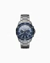 Armani Exchange Chronograph Gunmetal Stainless Steel Watch In Multicolore