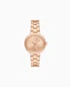 Armani Exchange Two-hand Rose Gold-tone Stainless Steel Watch In Multicolore