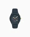 Armani Exchange Chronograph Blue Silicone Watch In Multicolore