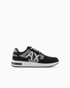 Armani Exchange Multi-material Sneakers In Navy Blue