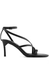 Armani Exchange Multi-strap Sandals In Black